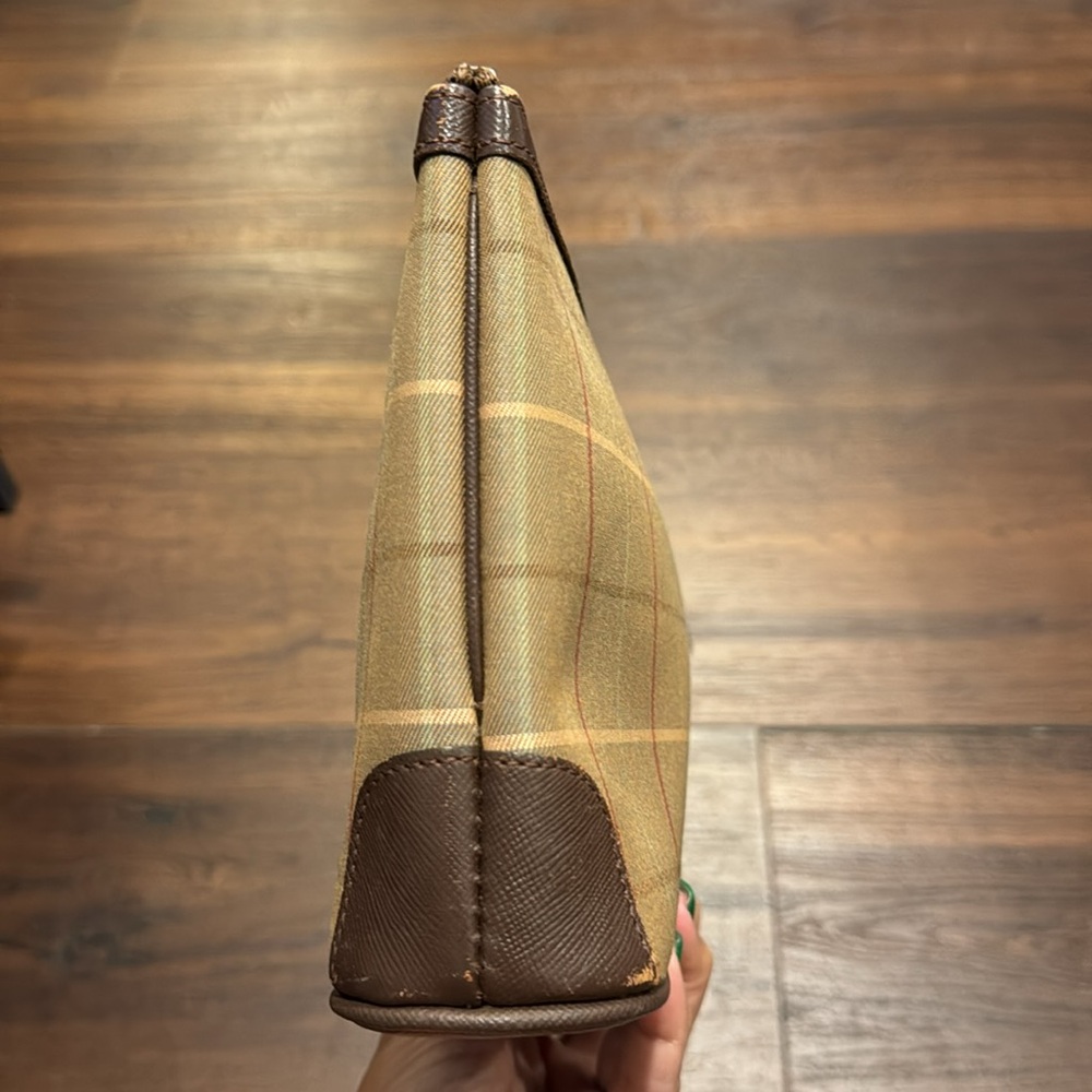 Burberrys Pre owned vintage Toiletry/Wristlet  Bag in Coated Canvas/Leather Trim - Picture 4 of 11